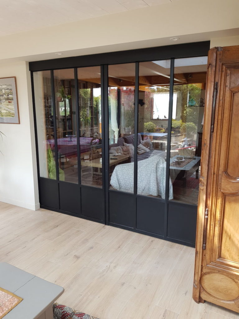 Verriere porte a galandage Le Conquet 1 1 - Menuiserie metallique - Quimper Brest