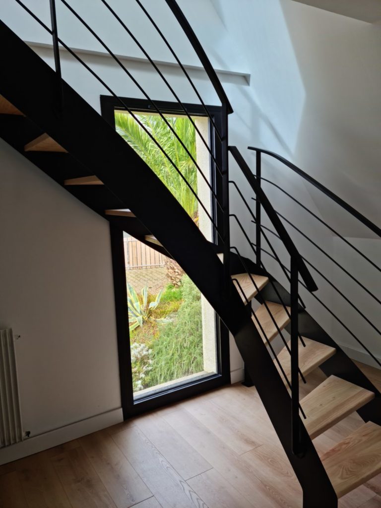 escalier interieur bois metal brest 1 - Escalier intérieur bois métal Brest - Quimper Brest